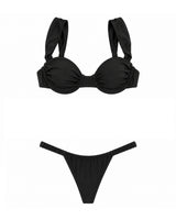 Black Underwire Balconette Set