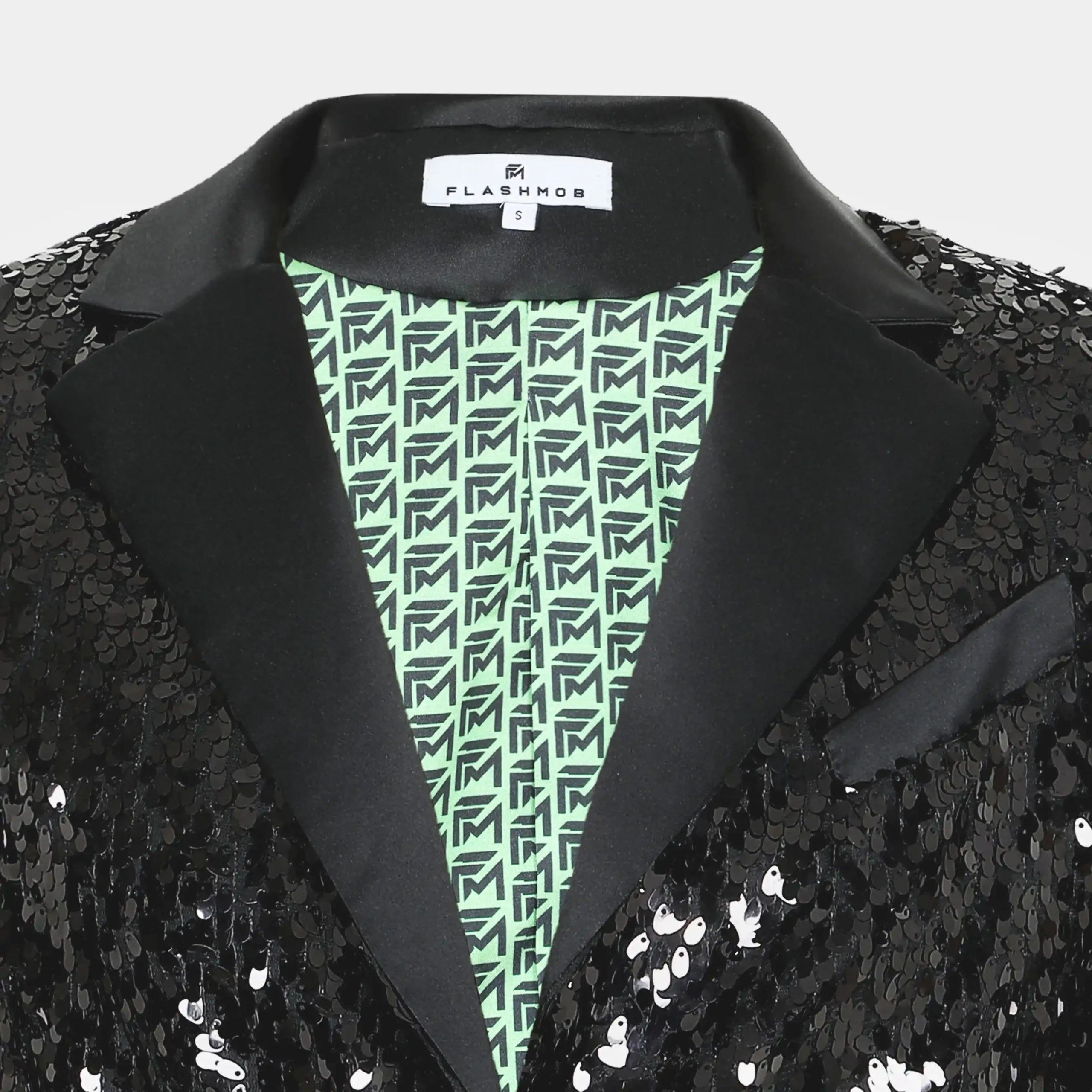 Black Sequin Party Blazer