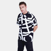 Black & White Graphic Printed T-Shirt