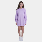 Printed Soft Lilac Oversized Hoodie