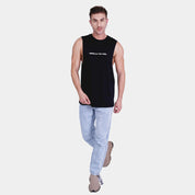 Graphic Printed Sleeveless T-Shirt - Black | Pink | White