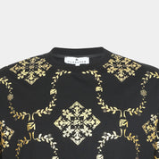 Printed Black and Gold Reflective T-Shirt