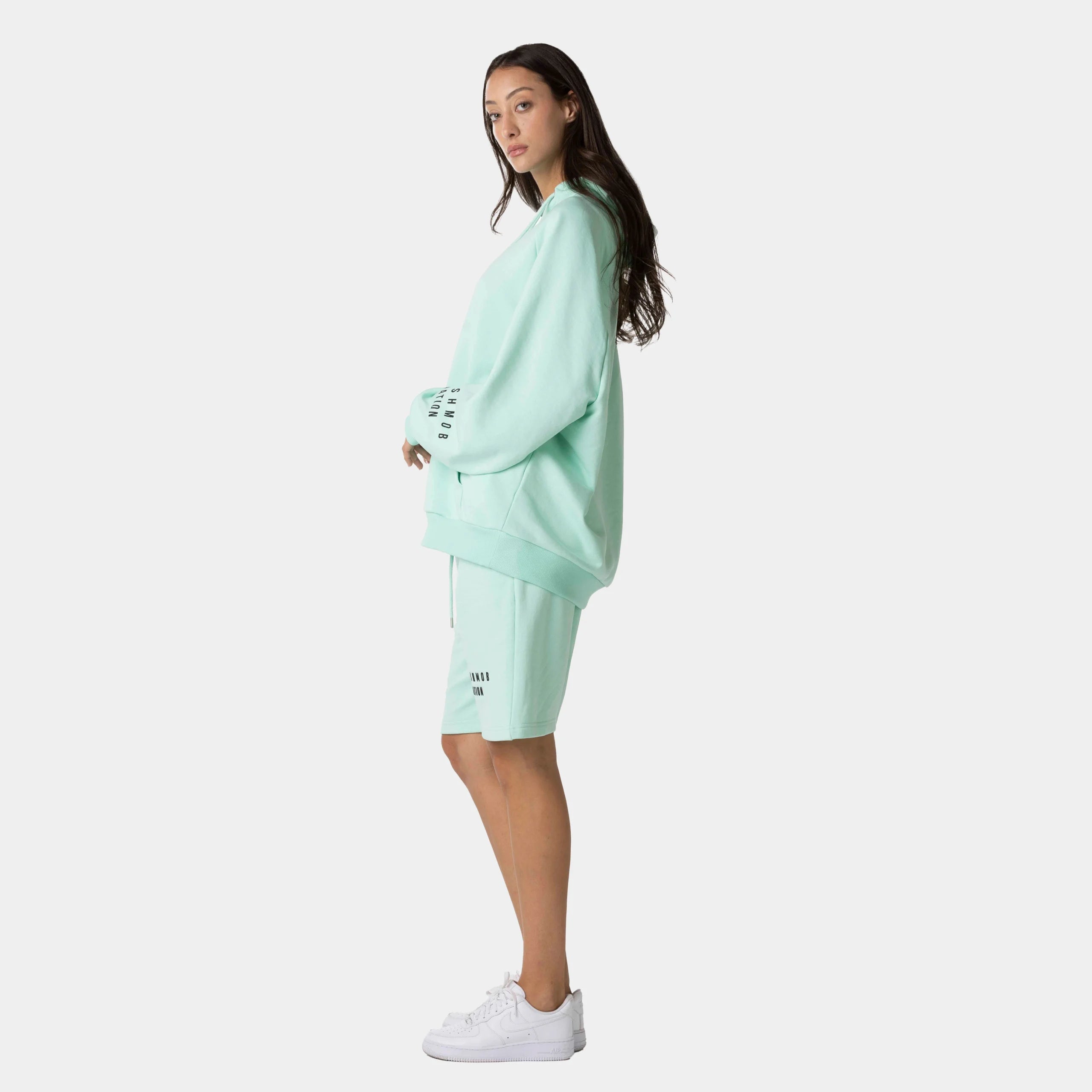 Sage Green Casual Oversize Hoodie