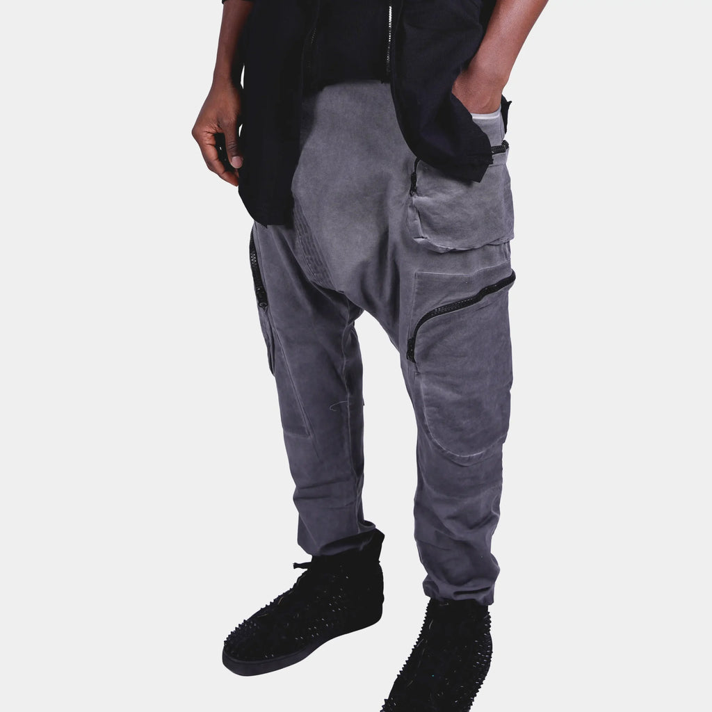 Acid Wash Dark Grey Pant