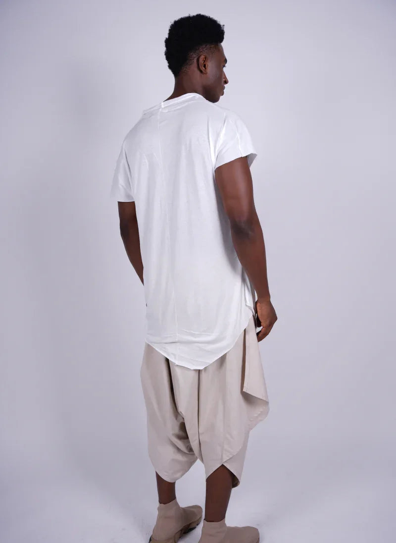 Draped Longline T-Shirt for Men – Flashmob Nation - Flashmob Nation