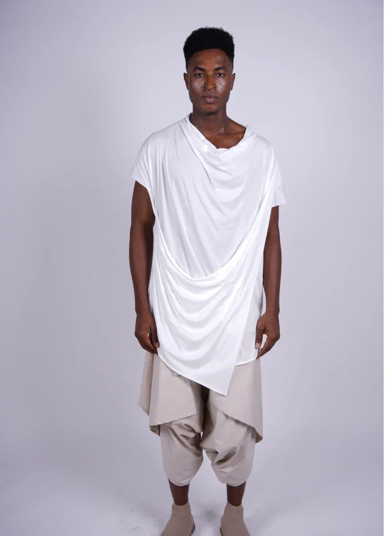 Draped Longline T-Shirt for Men – Flashmob Nation - Flashmob Nation