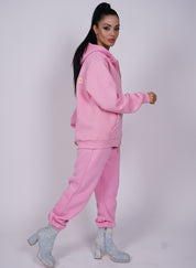 Oversized Printed "FM" Zip Hoodie set