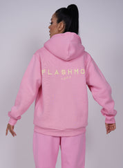 Oversized Printed "FM" Zip Hoodie set