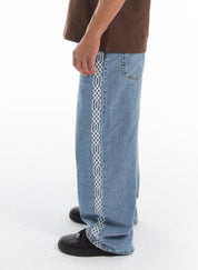 Stitched Elegance: Men's Unique Embroidery Jeans