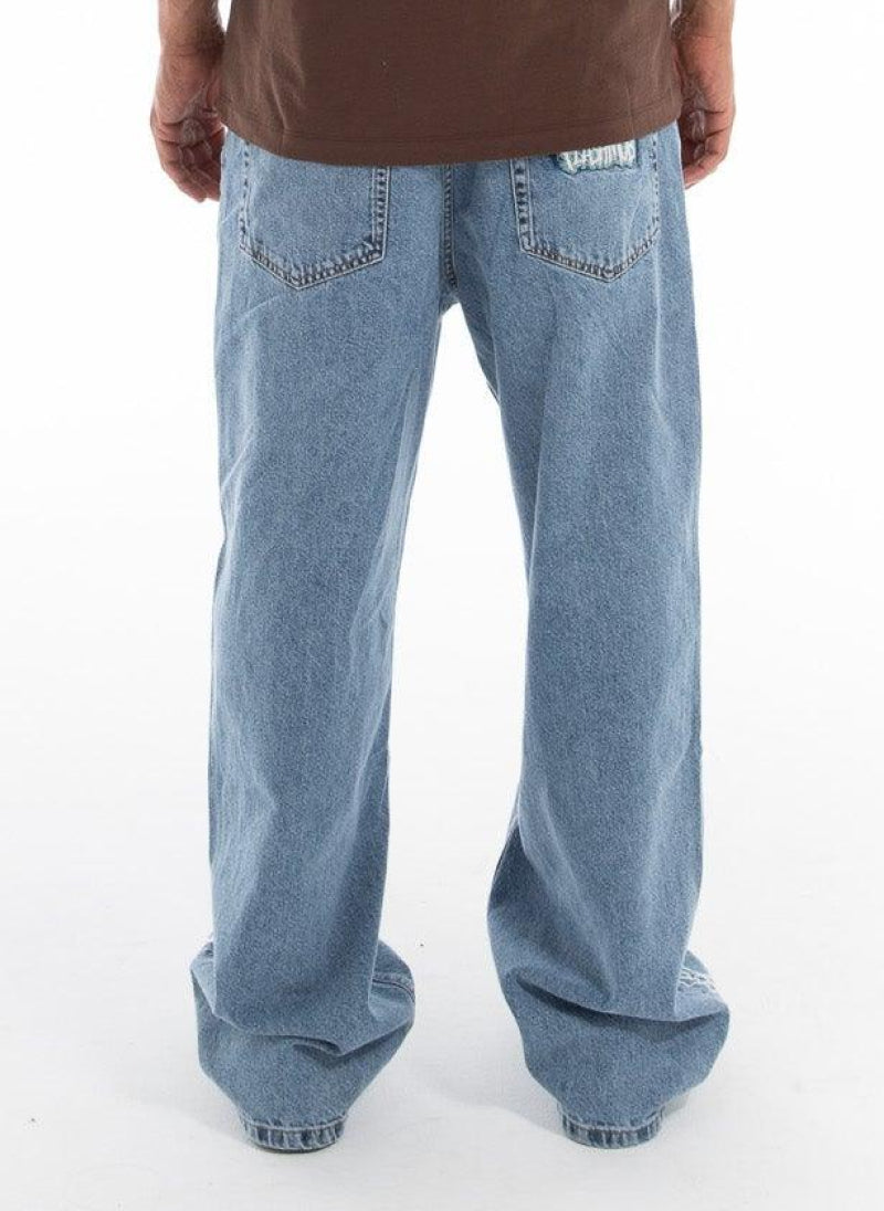 Stitched Elegance: Men's Unique Embroidery Jeans