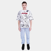 Graphic Printed White Casual T-Shirt