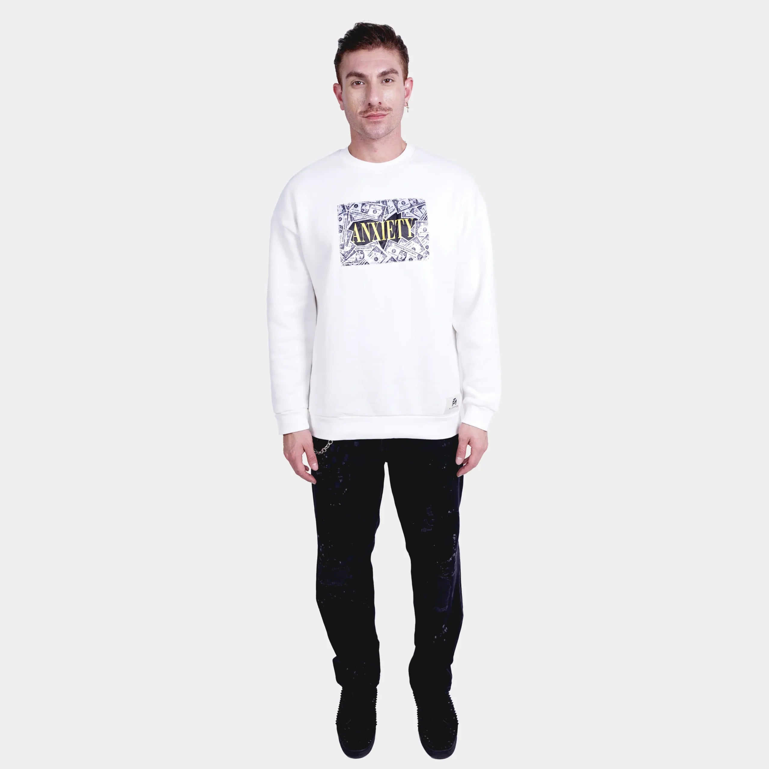 Graphic Printed White Sweatshirt