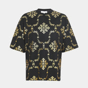 Printed Black and Gold Reflective T-Shirt