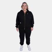 Relaxed Fit Cotton Fleece Hooded Jacket & Sweatpant Set