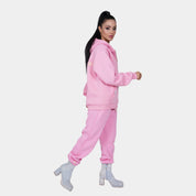 Relaxed Fit Cotton Fleece Hooded Jacket & Sweatpant Set