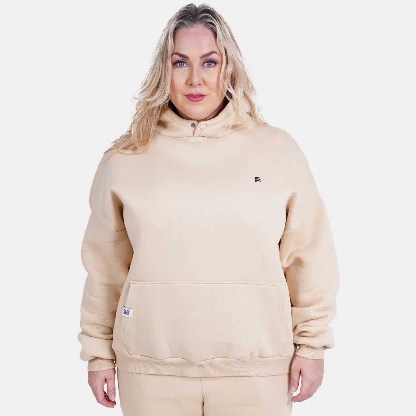 Relaxed Fit Cotton Fleece Hoodie - Plus Size