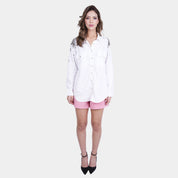 Tencel white shirt with embellishment