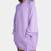 Printed Soft Lilac Oversized Hoodie