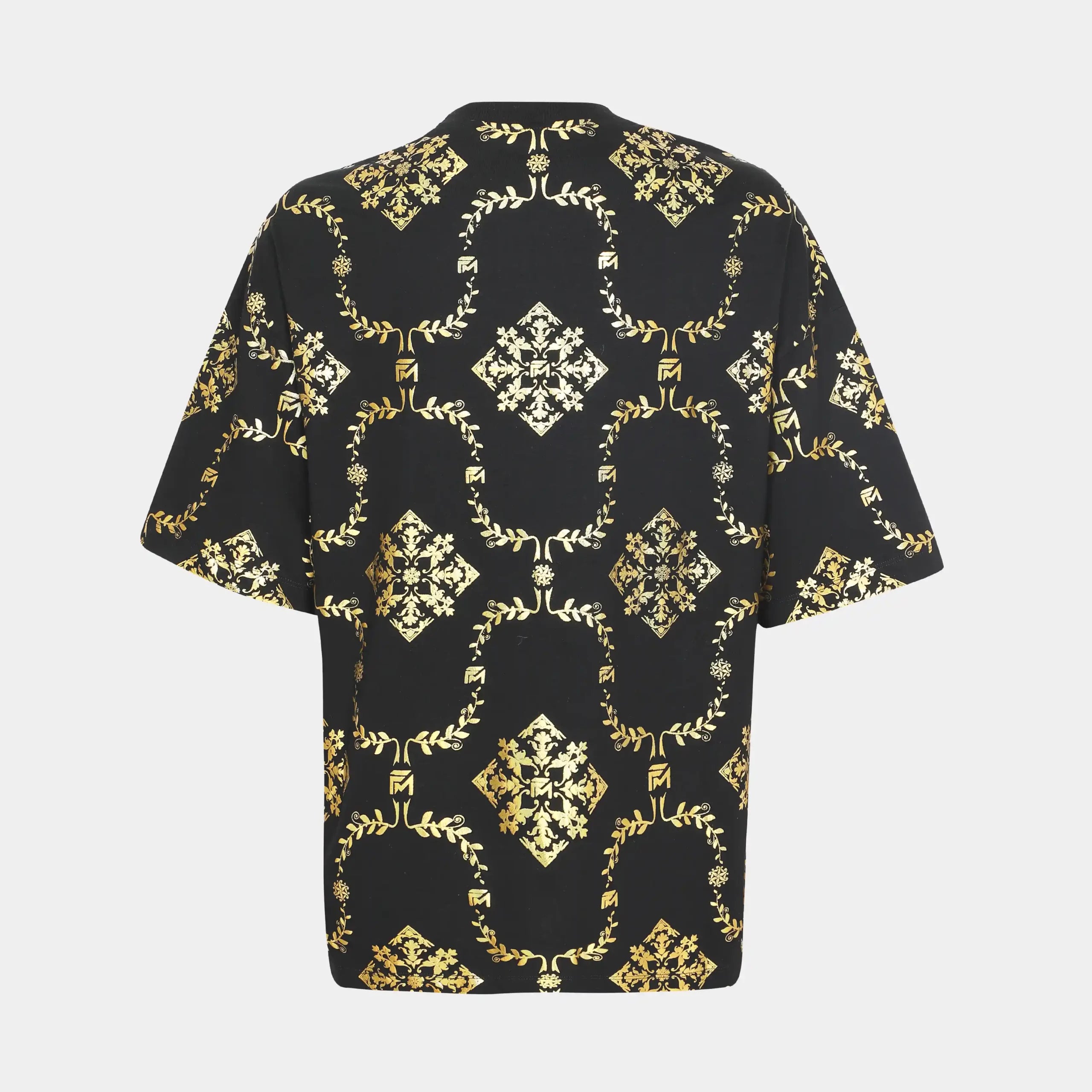 Printed Black and Gold Reflective T-Shirt