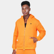 Relaxed Fit Cotton Fleece Hooded Jacket