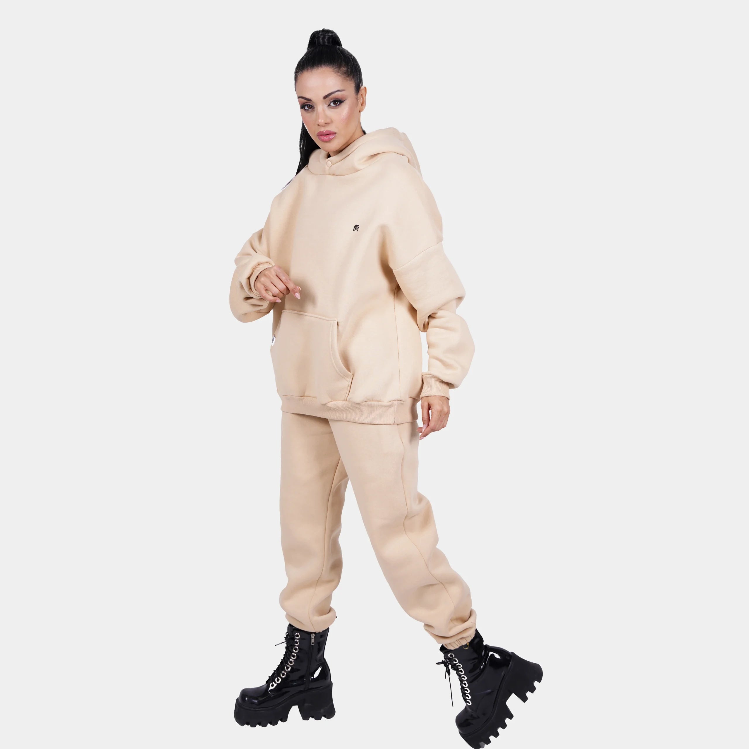 Relaxed Fit Cotton Fleece Hoodie & Sweatpant Set