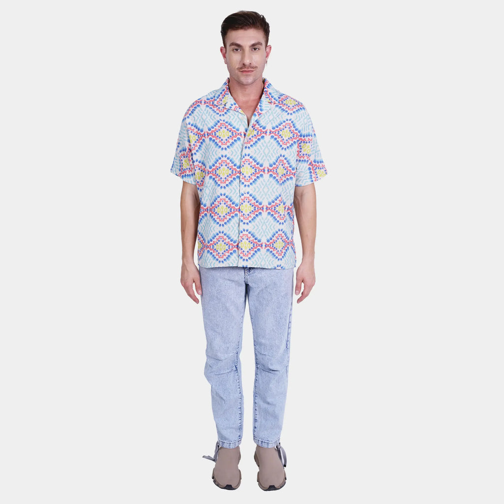 Printed Casual Short Sleeve Resort Shirt