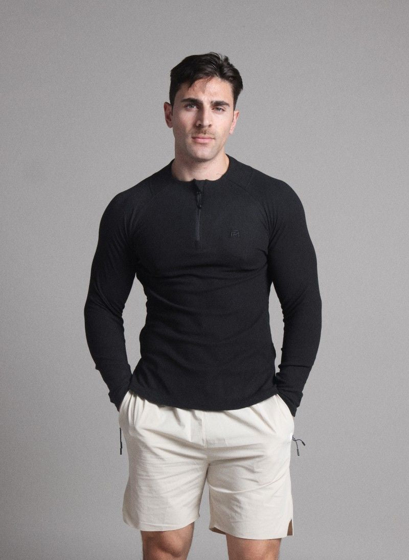 Quarter Zip Long Running Top - Flashmob Nation