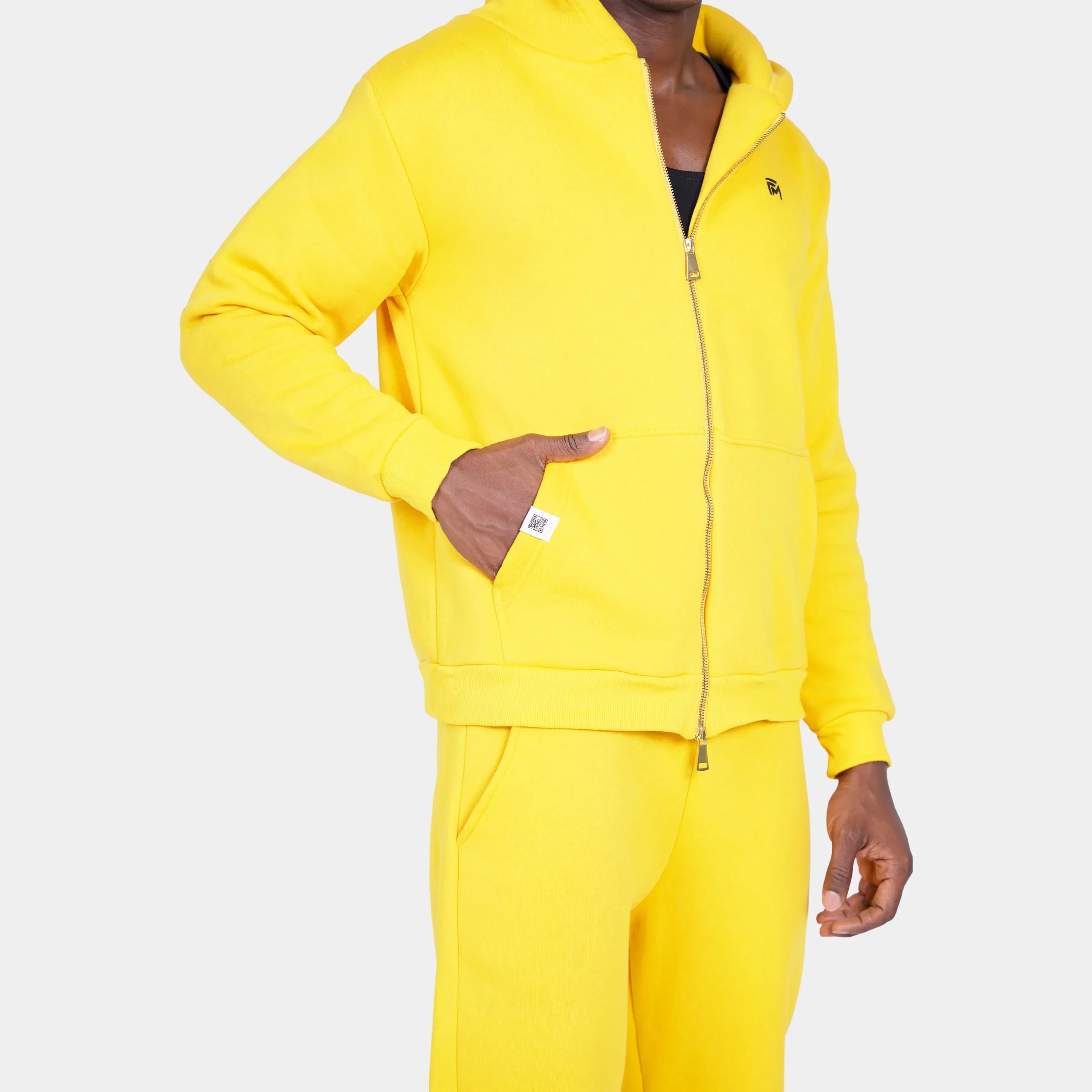 Relaxed Fit Cotton Fleece Hooded Jacket & Sweatpant Set