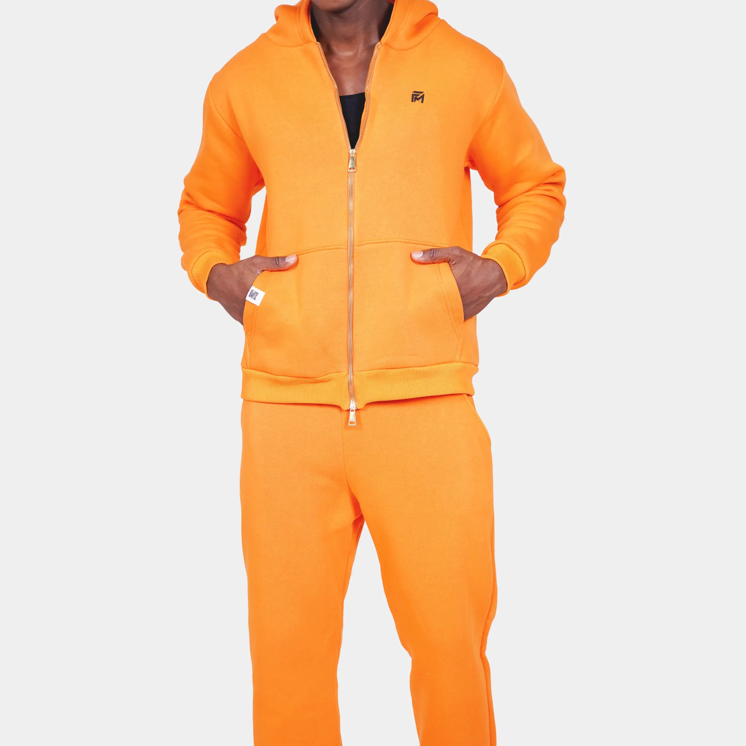 Relaxed Fit Cotton Fleece Hooded Jacket & Sweatpant Set