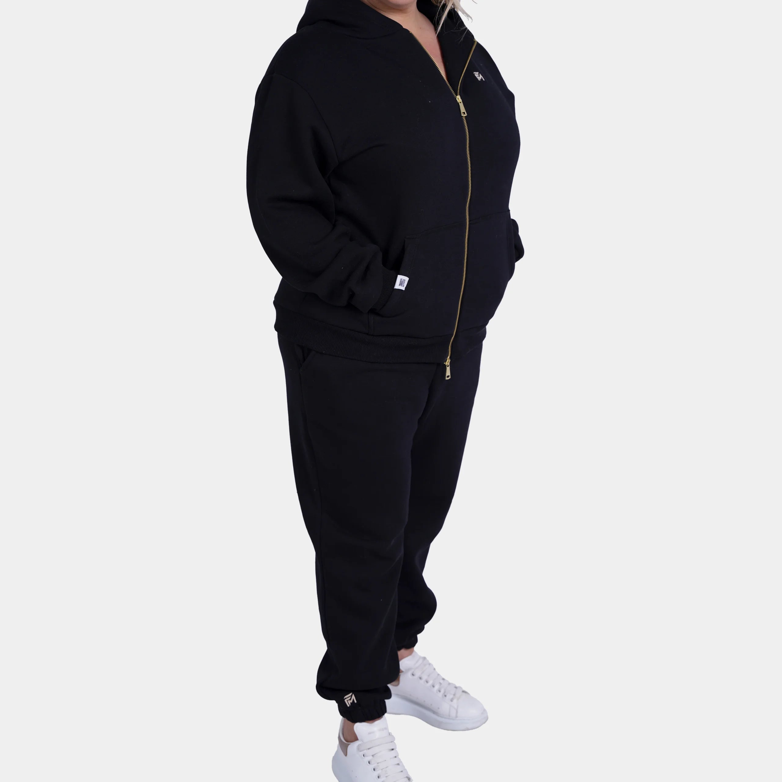 Relaxed Fit Cotton Fleece Hooded Jacket & Sweatpant Set