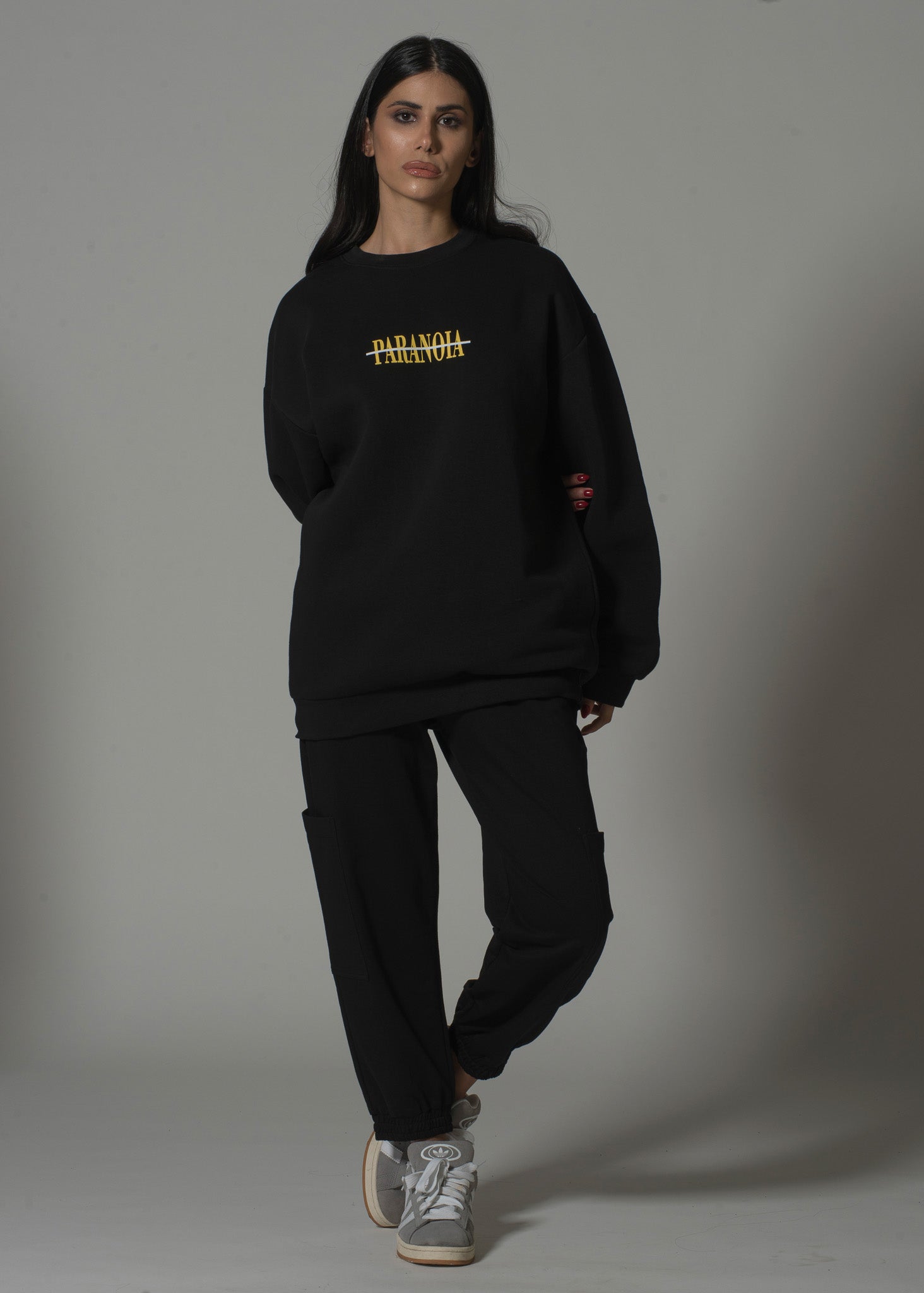 Comfort Fit Sweatshirt With Paranoia Effect