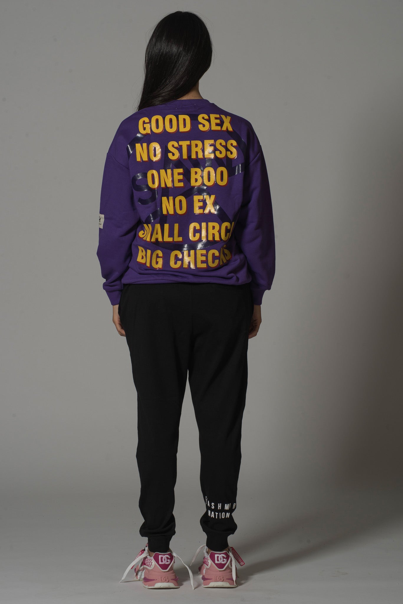 Graphic Printed Purple Sweatshirt