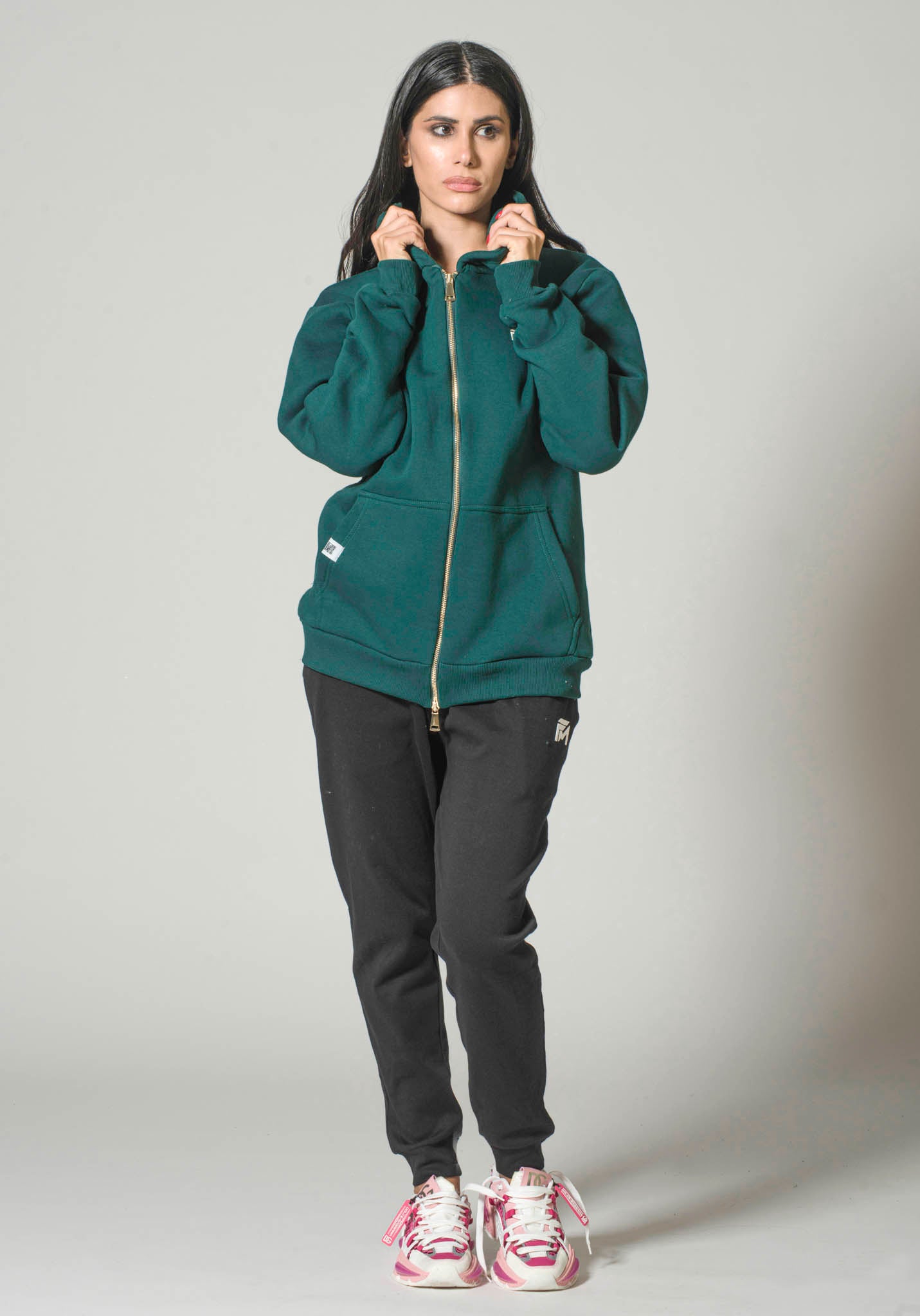 Oversized Dark Green Hoodie F