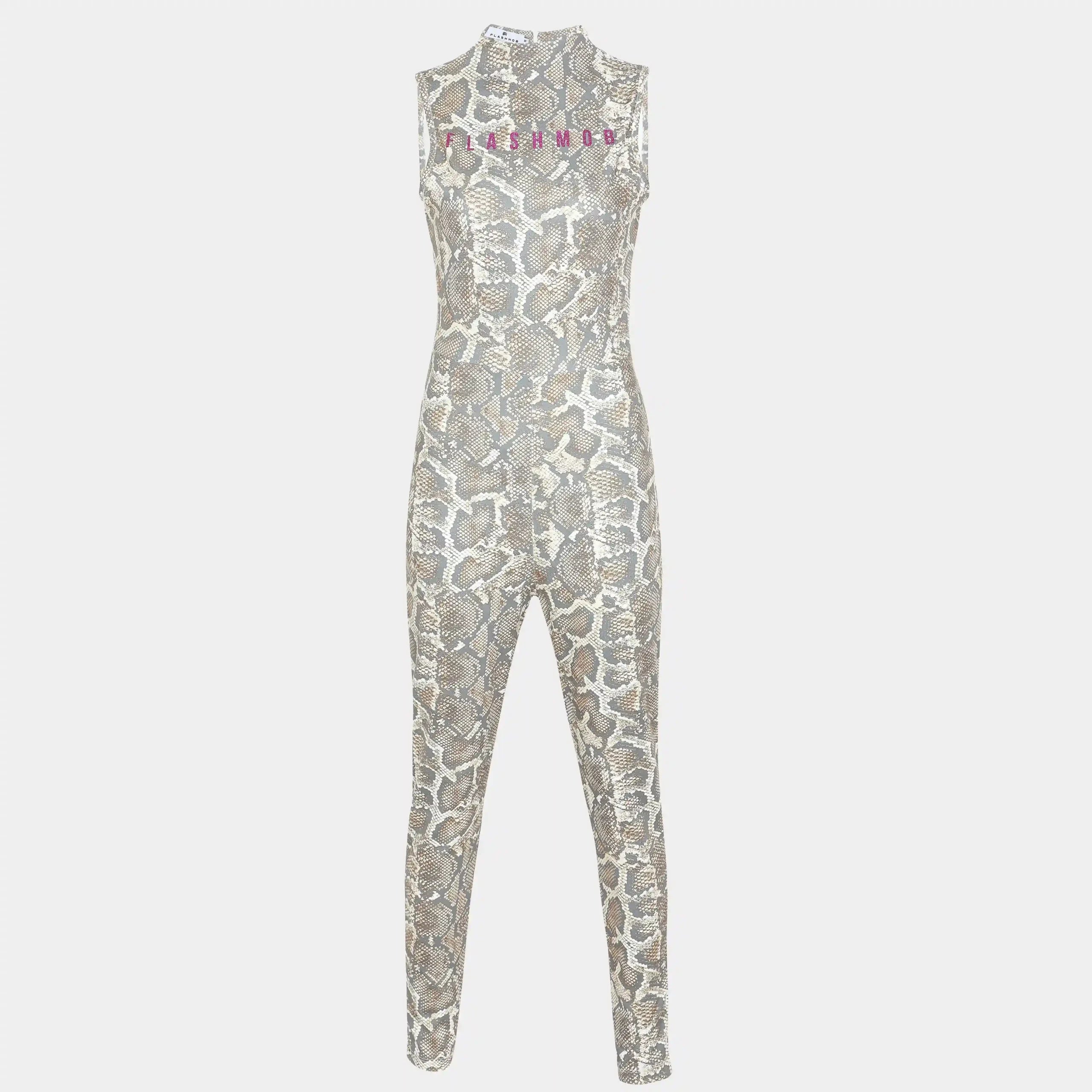 Animal Print Body Fit Jumpsuit