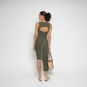 FM Buttoned Maxi Dress