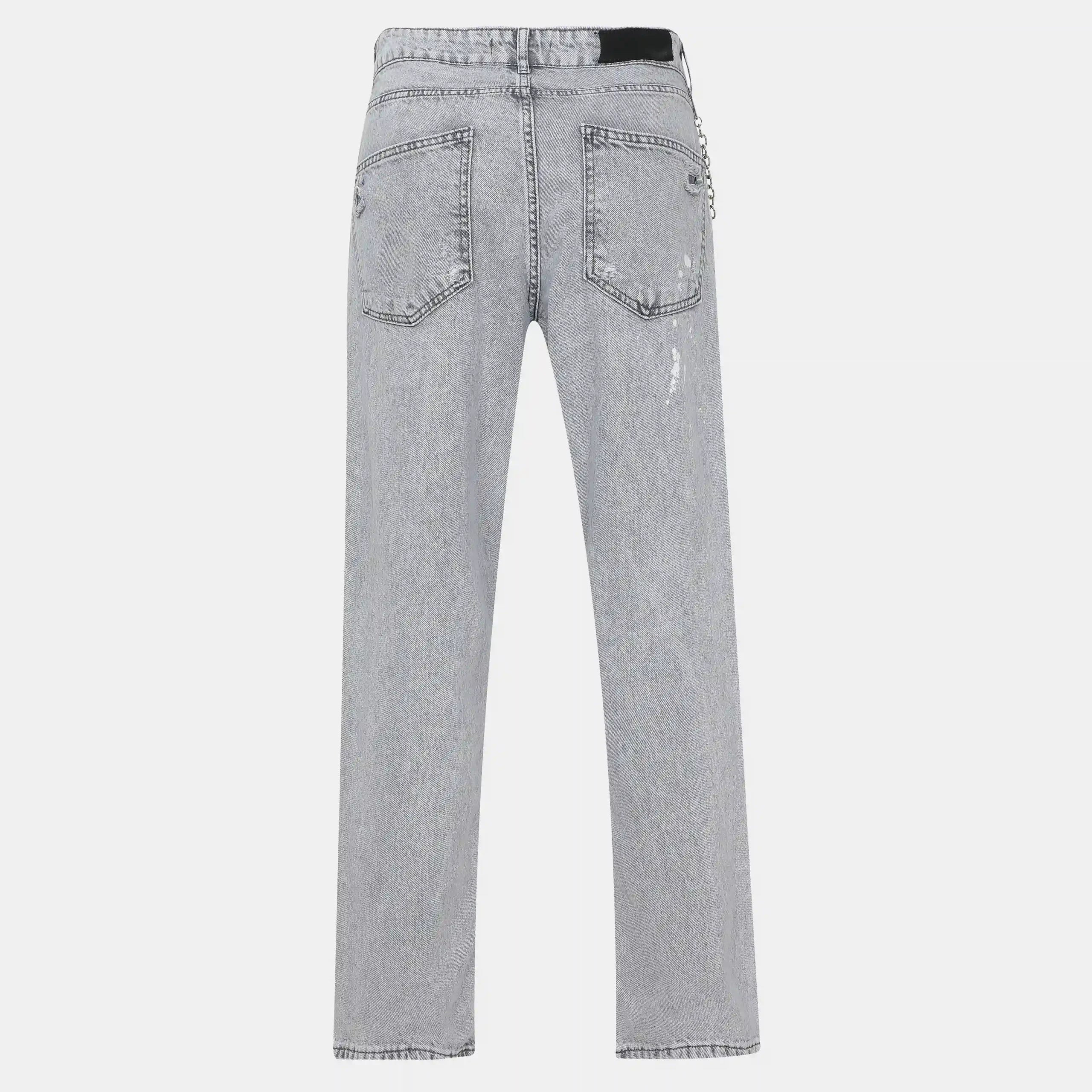 Baggy Denim Jeans With String Details