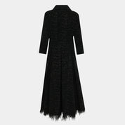 Black Feather Robe Party Dress - Plus Size