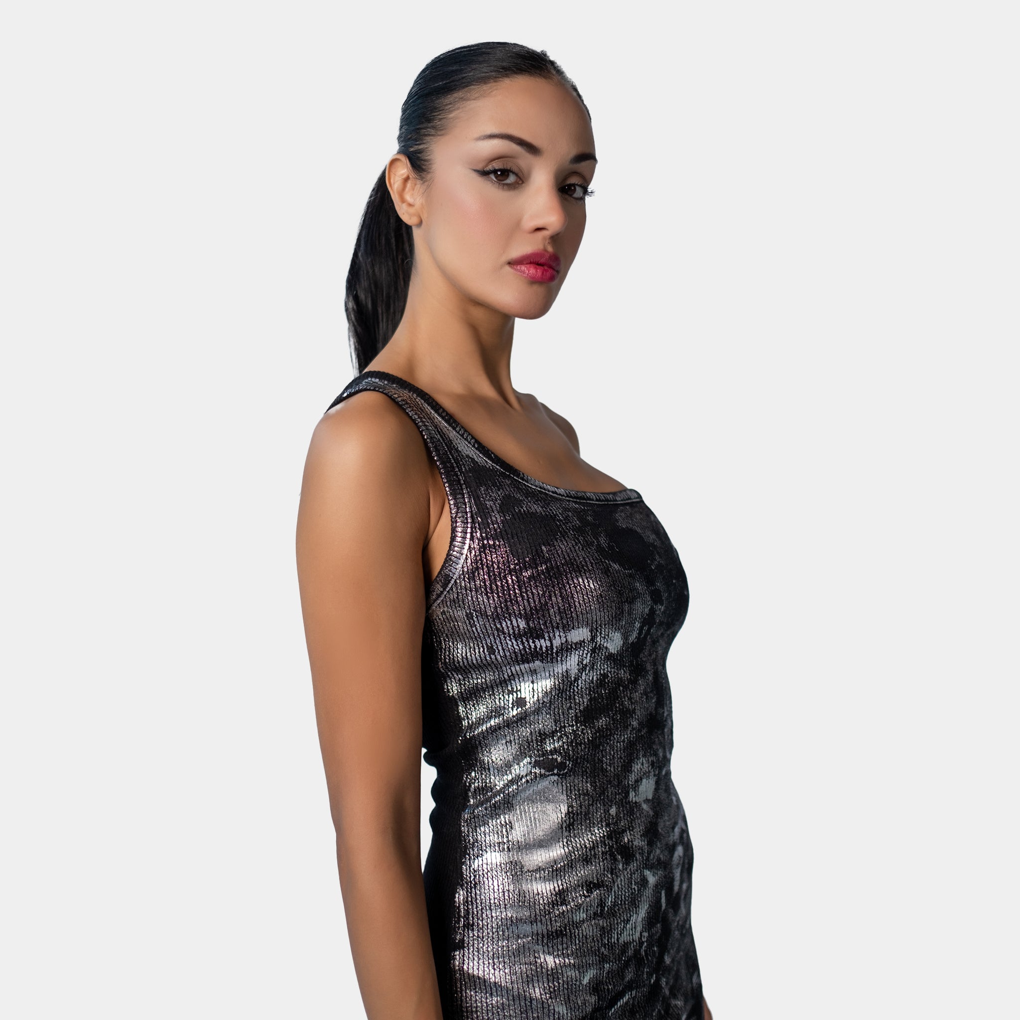 Black-Silver-Holographic-One-shoulder-Long-Dress---4.jpg