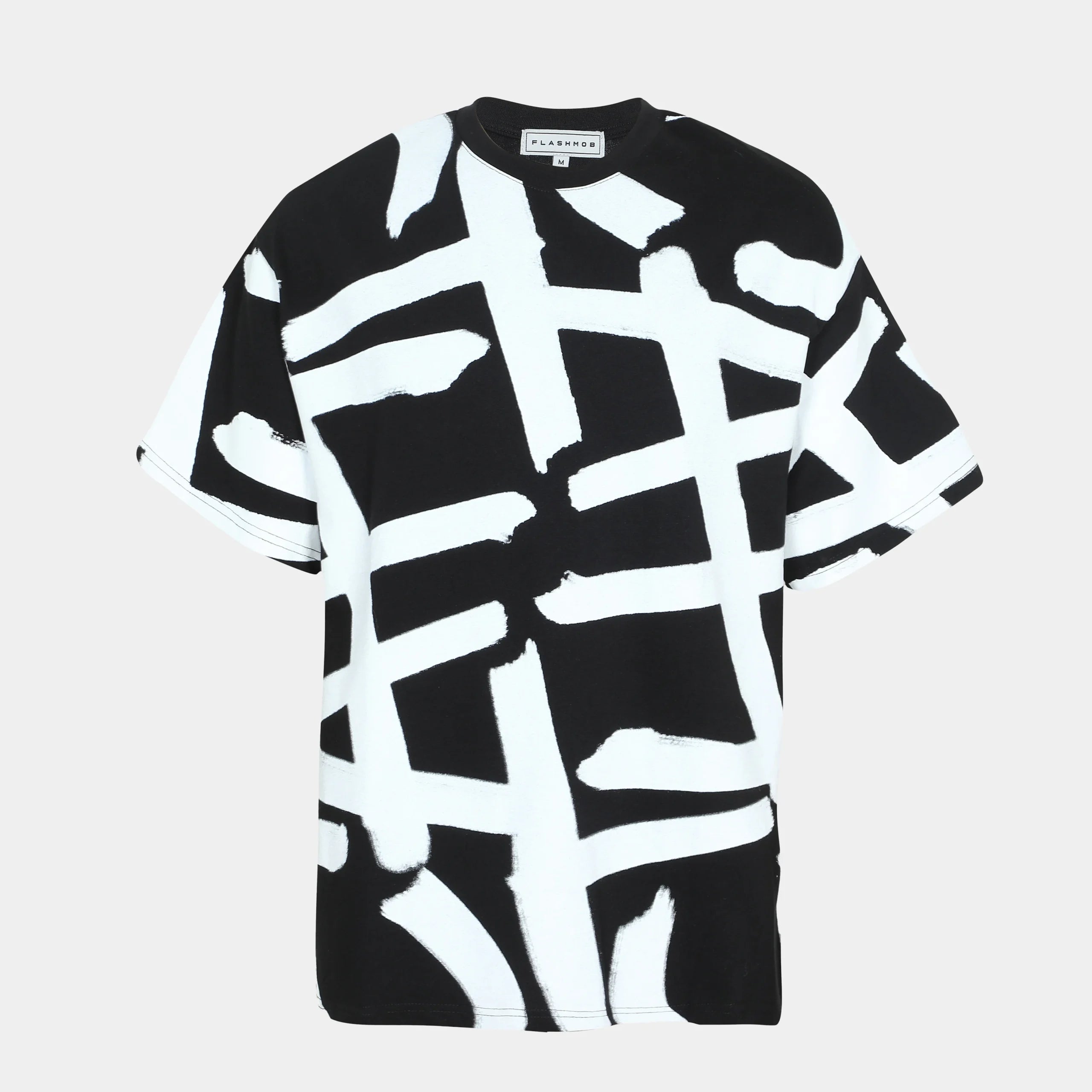 Black & White Graphic Printed T-Shirt