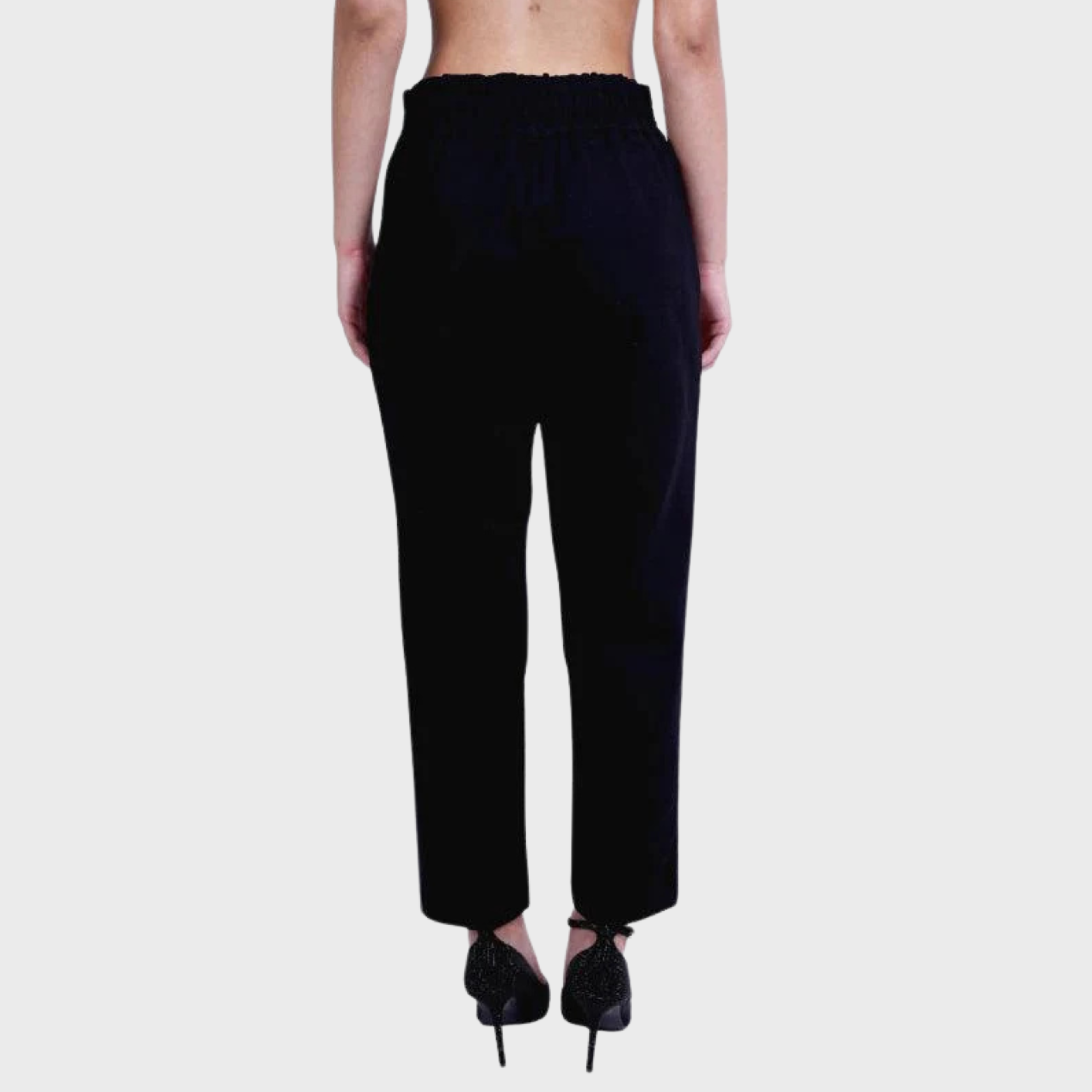 Black Leather Balloon Pants