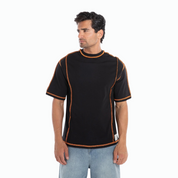 Flashmob Nation men’s casual black T-shirt – front view