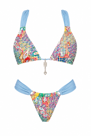 Paisley Print Halter Triangle Set