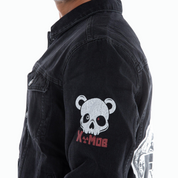 Flashmob Nation teddy jacket for women – button and pocket detail