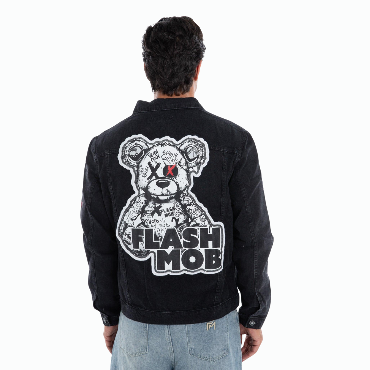 Flashmob Nation Cozy Chic denim jacket – close-up on teddy lining and collar