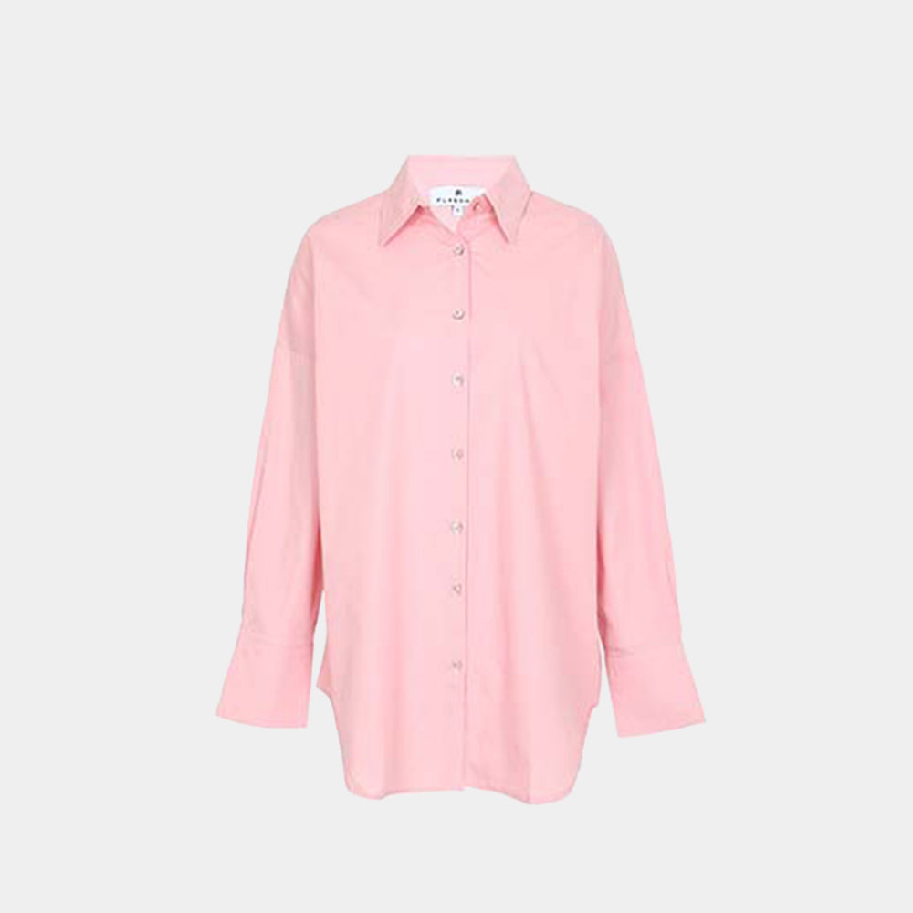 Oversized Printed Pink Shirt