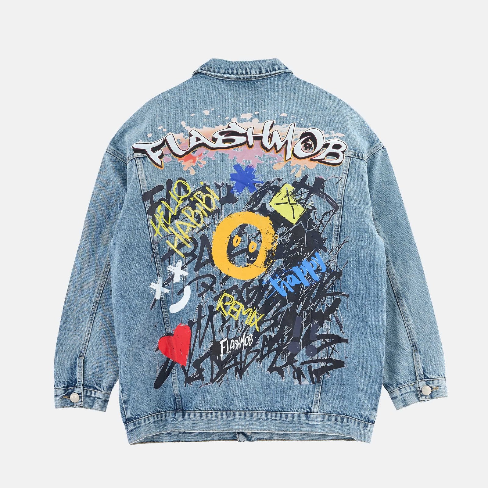 Graffiti Printed Denim Jacket