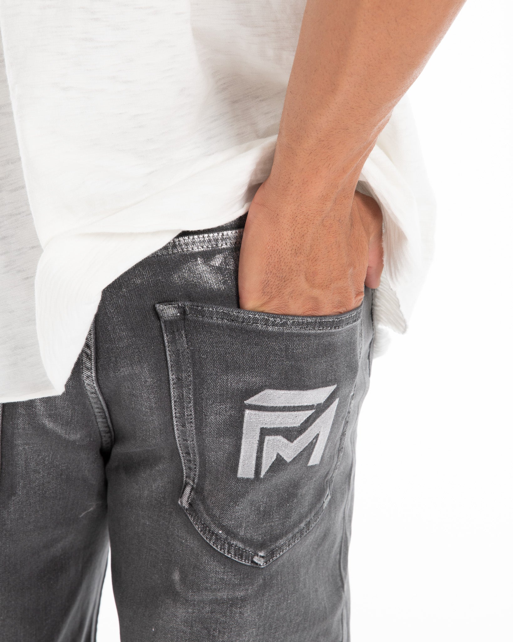 Metallic Silver Flashmob Jeans