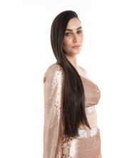 One Shoulder Sequin Dress Set