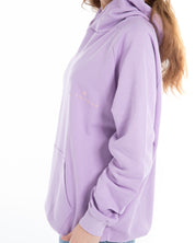 Printed Soft Lilac Oversized Hoodie