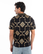 Gold Reflective Collared T-Shirt